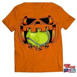 Halloween Tennis Pumpkin Face Costume Classic Adult Unisex Tshirt